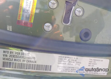 2020 Dodge Challenger Gt from USA, damaged, VIN 2C3CDZJGXLH165205